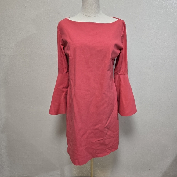 Chiara Boni Coral Bell Sleeve Mini Dress FLAWED - Picture 1 of 8